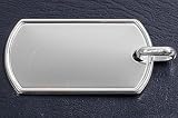 Silver Cubic Zirconia Dog Tag Pendants, Size: 51mm x 29mm