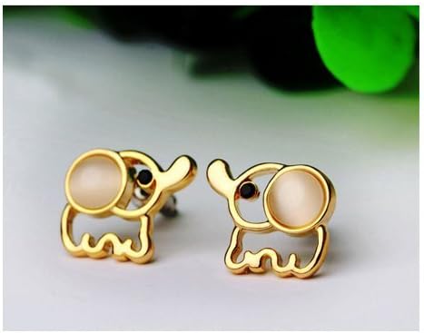 Very Cute Girls Jeweled Elephant Stud Earrings