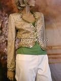 $5990 New ESCADA Champagne Beaded Cropped Jacket 38 8