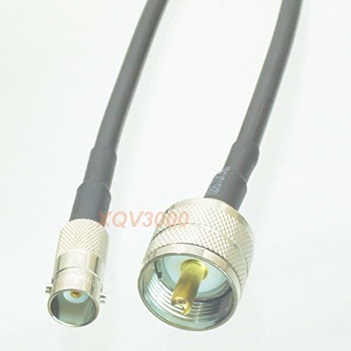 RG58 20inch RF pigtail BNC female jack pin to PL259 UHF male straight Cable
