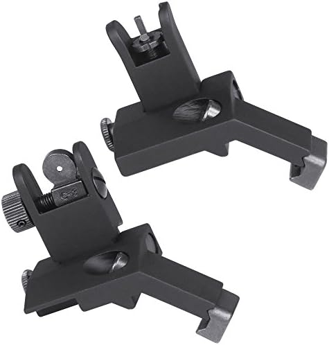 NcDe Flip Up 45 Degree AR Front and Rear Offset Rapid Transition Backup Iron Sights