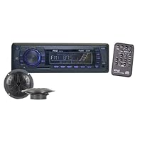 Pyle PLMRKT12BK In-Dash Marine AM/FM PLL Tuning Radio with USB/SD/MMC Reader