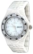 Oniss #ON8402-L Womens Midsize White Ceramic Sports Watch