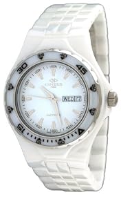 Oniss #ON8402-L Womens Midsize White Ceramic Sports Watch