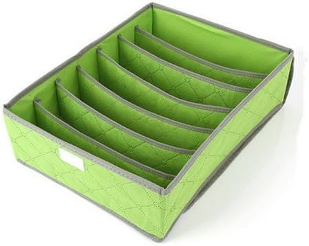 Underwear Socks 7 Cells Storage Containing Box Bench Bins Closet Storage Box (Random Colour)