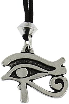 Handmade Egyptian Goddess Wadjet Eye of Ra Pewter Pendant