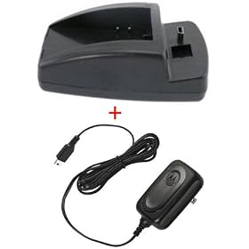 External Battery Desktop Cradle Charger + Original / Oem Home Wall Ac Charger for Motorola Razr Razor V3 V3c V3m V3i V3t V3r PEBL U6 BR50 BR56 Battery - Charge Phone Unlocked and Battery