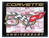 Corvette 50th Anniversary Tin Sign
