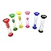 Hourglass yueton 6Pcs Sand Timer Colorful Plastic Sandglass Hourglass Sand Clock Timer for Kid Time Management Games Tabata and high Intensity Interval Training 30sec 1min 2mins 3mins 5mins 10mins