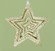 4.5" Whimsical Gold Glitter Swirled Star Christmas Ornament