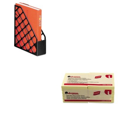 KITOIC26082UNV35668 - Value Kit - Officemate Recycled Plastic Magazine File (OIC26082) and Universal Standard Self-Stick Notes (UNV35668)