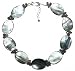 Sterling Silver Black Shell & (No Suggestions) Necklace, 16-18"