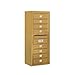 Salsbury Industries 3810S-08GFU 4C Surface Mounted Horizontal Mailbox, Front Loading, Single Column, 8 MB1 Doors, Usps Access, Gold