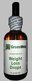Green Web Blended HPUS Botanicals Formula with Amino Acids, All Natural Oral Weight Loss Drops for Dr Simeons Rapid Weight Loss Diet, 2 fl oz 60ml, 35-40 Day Supply