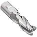YG-1 E5104 Carbide Corner Radius End Mill, Uncoated (Bright) Finish, Non-Center Cutting, 35 Deg Helix, 3 Flutes, 3.5" Overall Length, 0.5625" Cutting Diameter, 0.5625" Shank Diameter, 0.030" Corner Radius