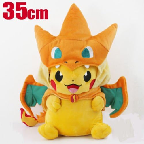 Pokemon Center Mega Tokyo Happy Pikazard Pikachu Charizard Plush toys Doll Y