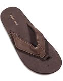 Dockers - Mens Flip Flop Sandal, Dark Brown