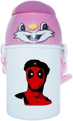 NuWaWa Anti-hero Deadpool Logo Custom Kid's Water Bottle 12 OZ/350 ML Mom's Good Choice(LightPink)