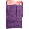 3 PIECE BATHROOM RUG, CONTOUR & LID COVER SET - PURPLE