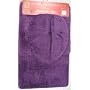 3 PIECE BATHROOM RUG, CONTOUR & LID COVER SET - PURPLE