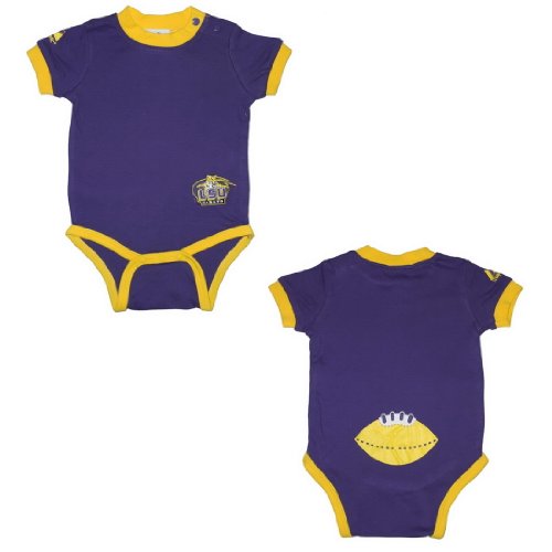 NCAA LSU Tigers Baby / Infant One-Piece Bodysuit / Romper / Onesie - Purple (Size: 3/6)