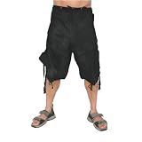 USC Black Cargo Shorts