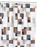 Produkt-Bild: Spirella 1014595 Pixel Duschvorhang 180 x 200 cm grau-braun