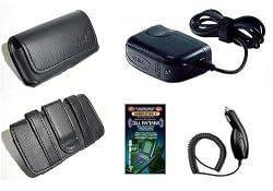 Cell Phone Accessories Bundle for AT&T Samsung Propel A767 (Includes; Premium Leather Side Carry Case, Rapid Car Charger, Home Wall Charger, Generation X Antenna Booster)