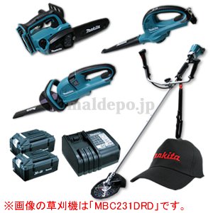 36V充電式草刈機+チェンソー+トリマ+ブロア+バッテリー2個パック