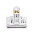 Gigaset E300A Schnurlostelefon (beleuchtetes Display, Freisprechfunktion, Anrufbeantworter, Mini-USB) polarwei�
