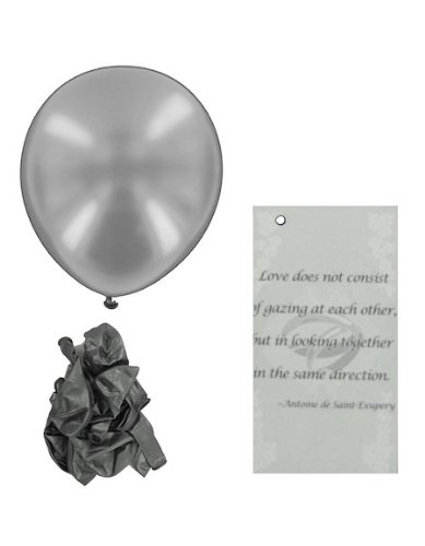 silver wedding balloon release cards cheap price