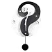 Question Mark Clock - Black (Medium)
