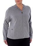 Danskin Womens Plus Cotton Zip Hoodie