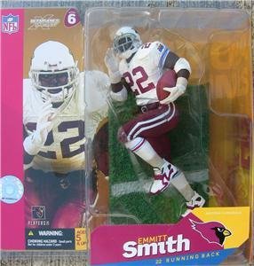 McFarlane Toys NFL Sports Picks Series 6 Action Figure Emmitt Smith (Arizona Cardinals) White Jersey White Gloves