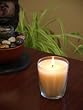 Filled Candle in Carmona Jar- Cafe Latte Scent, 12.5 oz