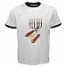 Men's Customized CANDLES CHANUKAH HANUKAH 100% Cotton White Ringer T-shirt