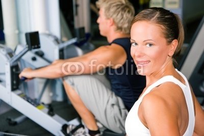 Wallmonkeys Peel and Stick Wall Decals - At the Rowing Machine - 60