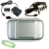 TomTom GPS Models (TomTom One XL Seires, TomTom GO Series,..ect) Size 4.3. Grey 2nd Edition Eva Carrying Case for All Size 4.3 Garmin Models + Car Charger + Wall Charger + Live*Laugh*Love Wristband!!!