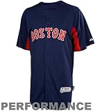 MLB Majestic Boston Red Sox Youth Cool Base Batting Practice Baseball Jersey - Navy Blue (Small)