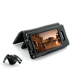 Tuff-Luv Classic Leather case cover & stand for Microsoft Zune HD + Wrap-M cable manager technology