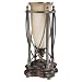 Murray Feiss 9209CB Aegean Table Lamp, Corinthian Bronze with Chestnut Base and Speckled Champagne Scavo Glass