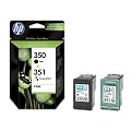 2 HP Photosmart C4580 Original Printer Ink Cartridges - Black+Tri-Colour