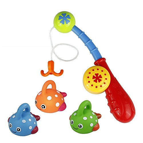 Bath Toy Fishing Game with Cute Spotted Fish and Fishing Rod Best Gift