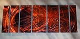 Metal Wall Artwork  Unique holographic effect from handsanding!