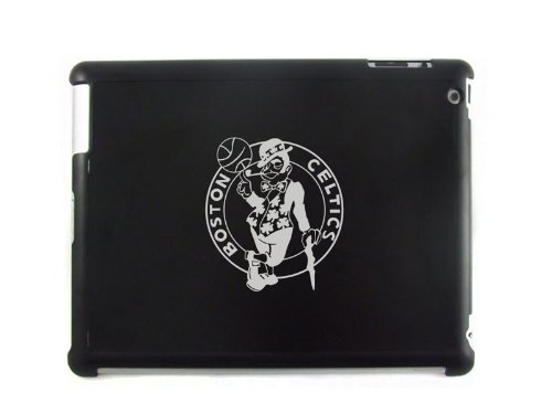 Black Apple iPad 2 Aluminum Plated Back Case Boston Celtics