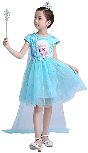 Vivihoo ES885 Halloween Cosplay Frozen Theme Dresses Costumes For Little Baby Girls (XL, ES885)