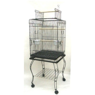 Brand New Parrot Bird Cage Cages Play W/Stand On Wheels 20x20x58, WHT Brand New Parrot Bird Cage Cages Play W/Stand On Wheels 20x20x58, WHT