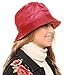 Adjustable Waterproof Bucket Rain Hat in Nylon, Easy to fold (Burgundy)