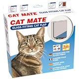 Cat Mate - 210W - Glass Fitting 4 Way Locking Cat Flap - White