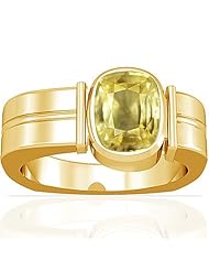 14K Yellow Gold Cushion Cut Yellow Sapphire Solitaire Ring